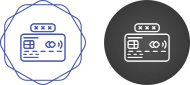 Kredi kartı simgesi seti. Beyaz Arkaplanda Kredi Kartı Ödeme Simgesi Vektör İşaretleri 