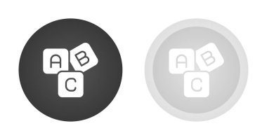 Abc Blokları Vektör Simgesi. Abc Alfabe Bebek Küp Oyuncak Vektör Sembolünü öğren. Bebek Eğitim Blokları İşareti