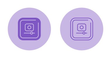 Bir kaydırıcı denetimi ile uygulama ayarlarını temsil eden simgeler.