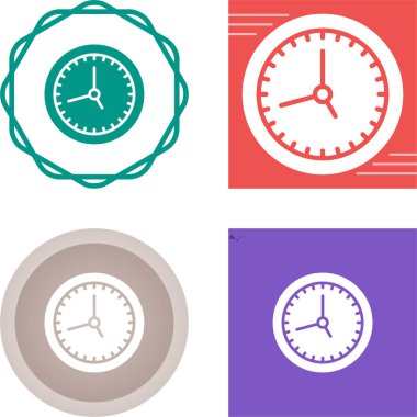 Saat simgeleri ayarlandı, vektör çizimi