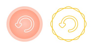 Tazeleme ok düğmesi simgeleri beyaz arkaplanda izole edildi