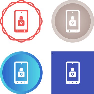 kilitlenmiş ekran ağ simgesi vektör illüstrasyonu