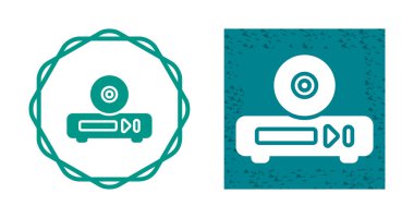 DVD oynatıcı simgeleri ayarlandı, vektör illüstrasyonu