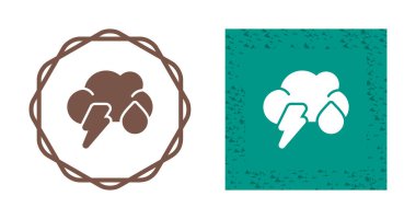 Yağmur Ağı simgelerine sahip bulut vektör illüstrasyonunu ayarla