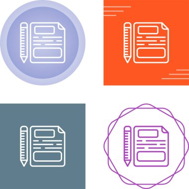 belge ve kalem ağı vektör illüstrasyonu