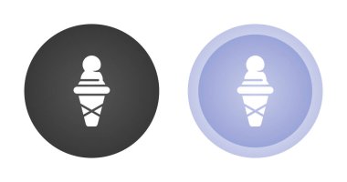 Dondurmayı beyaz arkaplanda waffle külahında ayarla