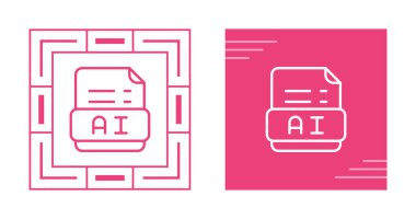 Illustrator Dosya Simgesi. Vektör Dosya Biçimi. AI Dosya Uzantısı Modern Düz Tasarım