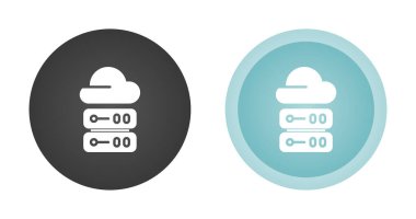 Bulut Sunucusu Simgesi Vektörü. Özet çizimi