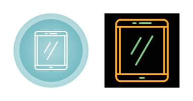 İş sunumu için asgari vektör simgeleri, dijital tablet