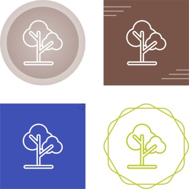 Ağaç Icons set, vektör çizim  