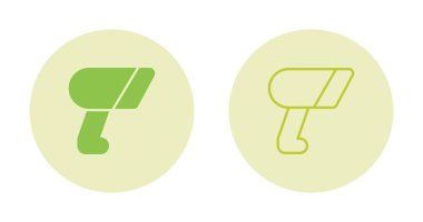 Barkod Tarayıcı Ana Hattı Simge Vektörü İllüstrasyonu