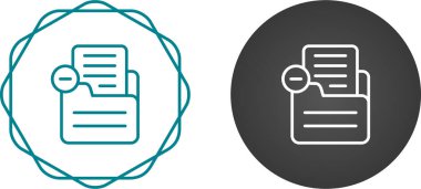 Belge simgeleri ve vektör illüstrasyonuna sahip dizin