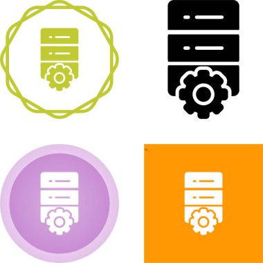 Sunucu Web simgesi vektör illüstrasyonu