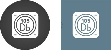 Kimyasal Element Web simgesi vektör çizimi