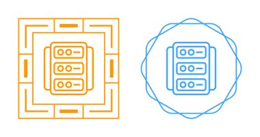 bilgisayar sunucuları simgesi beyaz arkaplanda izole edildi