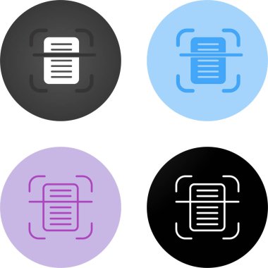 belge simgeleri ayarlandı, vektör illüstrasyonu basit tasarım