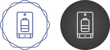 cons of smartphones displaying battery charge indicators. clipart