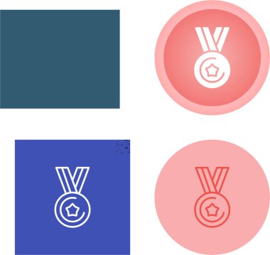 Yıldız logosuna sahip madalyalar, vektör şablonları