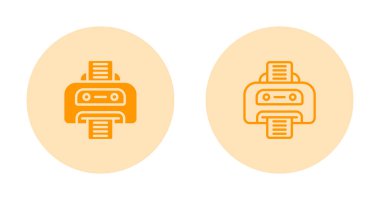 Yazıcı vektör simgeleri basit illüstrasyon