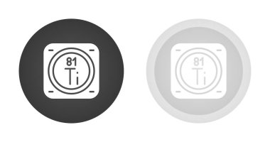 Talyum kimyasal element simgeleri vektör illüstrasyonu