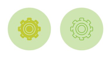 dişli simgeleri beyaz arkaplan üzerine resimleme ayarlandı