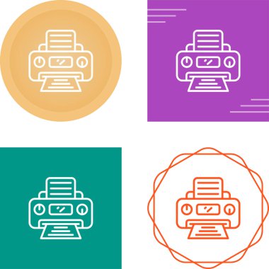 yazıcı düz simgeleri, vektör illüstrasyonu