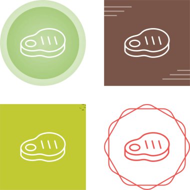 Biftek. Web simgeleri basit resimleme