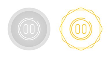 Beyaz arkaplanda duraklat düğmesi simgeleri