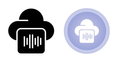 Beyaz arkaplanda izole edilmiş ses sunucusu, vektör illüstrasyonu       