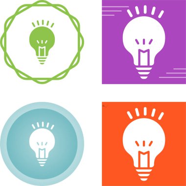 Ampul simgeleri ayarlandı, vektör illüstrasyonu