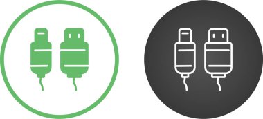 usb kablo simgesi vektör illüstrasyon tasarımı