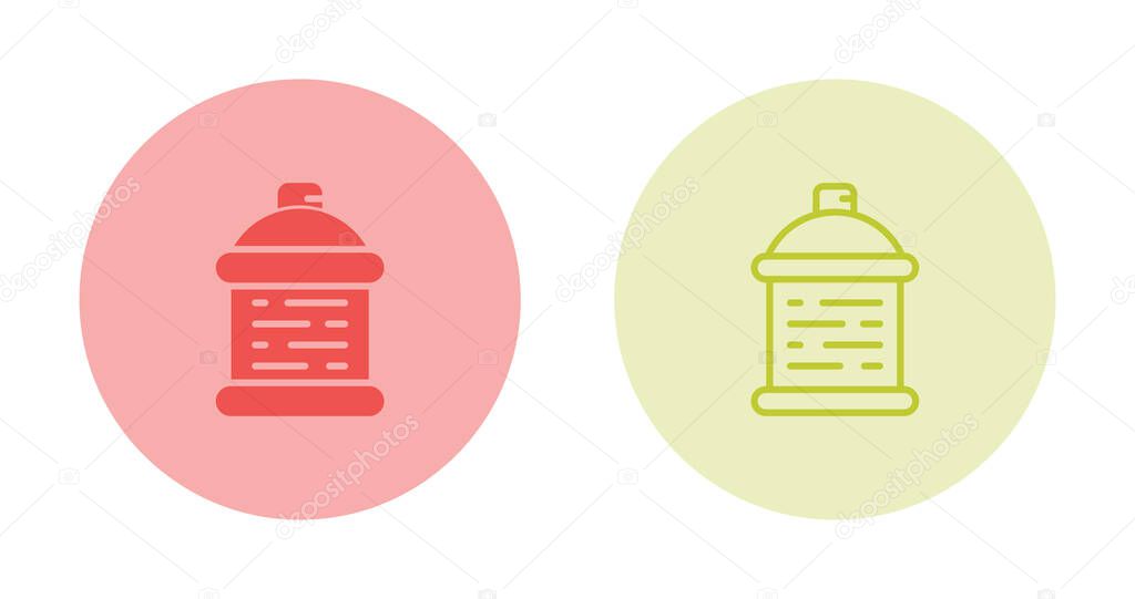 Spray can silhouette black icon. Vector illustration of spray can symbol isolated on white background