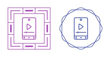ortam oynatıcı web simgesi vektör çizimi