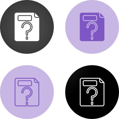 belge simgeleri ayarlandı, vektör illüstrasyonu basit tasarım