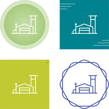 Kilise inşa simgesi vektör illüstrasyonuName 