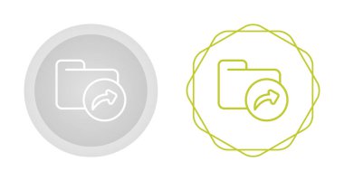 Beyaz arkaplanda izole edilmiş dizin paylaşım simgeleri, vektör illüstrasyonu       