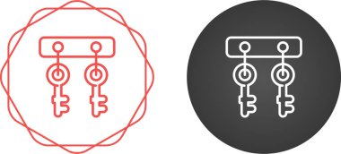 anahtarları simgeler kümesi izole beyaz zemin üzerine.