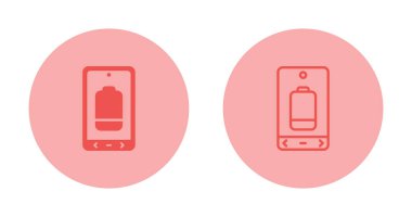 Akıllı telefon pil simgelerinin vektör çizimi