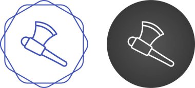 Axe satır simgesi düzenlenebilir vuruş vektörü nesnesi