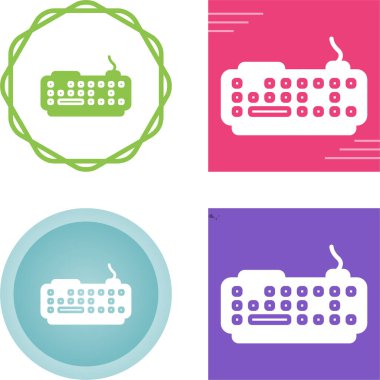 Klavye web simgeleri vektör illüstrasyonu