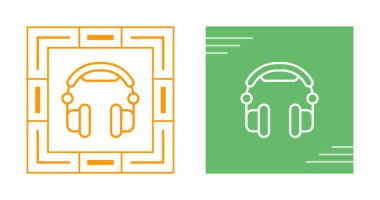 Beyaz arkaplanda izole edilmiş kulaklık simgeleri