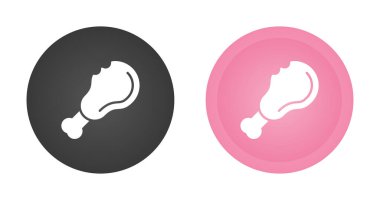 Tavuk budu simgeleri beyaz arkaplanda izole edildi.