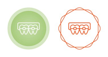 diş teli vektör çizgisi simgelerini destekler