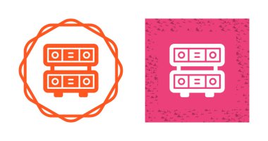 Beyaz arkaplanda izole edilmiş sunucu simgeleri, vektör illüstrasyonu 