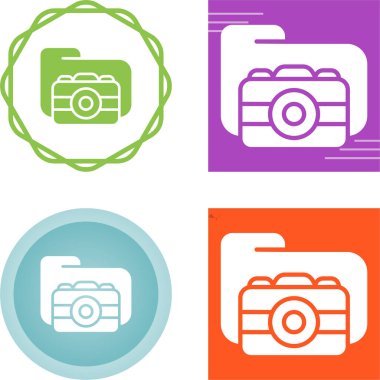 fotoğraf makinesi simgeleri ayarlandı, vektör illüstrasyonu