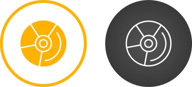 cd disk web simgesi vektör çizimi