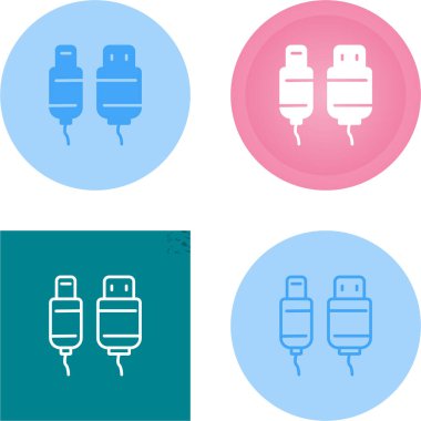 usb kablo simgesi vektör illüstrasyon tasarımı