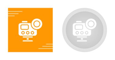 Beyaz arkaplanda eylem kamerası simgeleri kümesi, vektör illüstrasyonu             