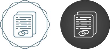 belge simgeleri ayarlandı, vektör illüstrasyonu basit tasarım