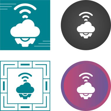 Bulut Otomasyon Vektörü Simgeleri basit tasarımı ayarladı